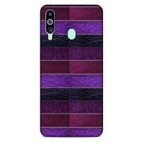 Samsung Galaxy M40 Kılıf Patchwork (14) Lansman Kılıf Mor Bordo