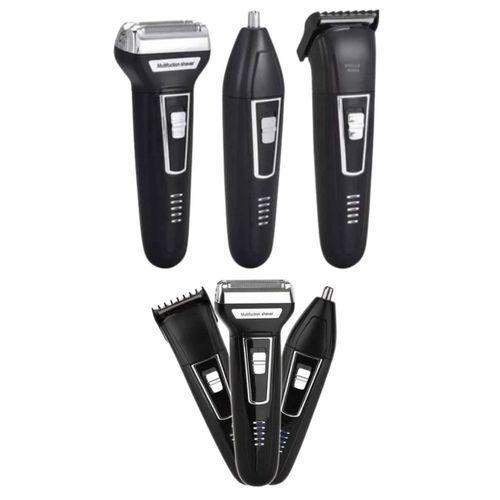 3'lü Set Saç Sakal Kesme Traş Makinesi Burun Kılı Alma Tıraş Makinesi