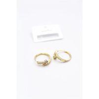 Taşlı Çivi Küpe - Altın