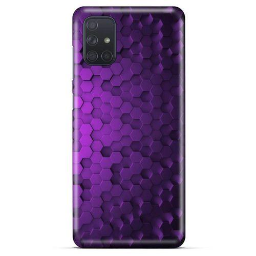 Samsung Galaxy M51 Uyumlu Kılıf Mor Delisi (4) Koruma Kılıfı Altıgen