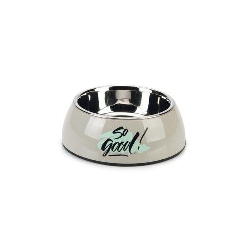 Beeztees Köpek Mama Su Kabı, Paslanmaz Çelik, Gri, 14cm, 160ml