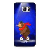 Samsung Galaxy Note 5 Kılıf FunnyMaX (43) Thin Fit Kılıf Lacivert Ayılı