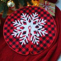 PROFESYONEL VIP KALİTE KIRMIZI KAR TANELİ ÇAM AĞACI ETEĞİ YILBAŞI AĞACI ALTLIĞI 88 CM BÜYÜK MODEL