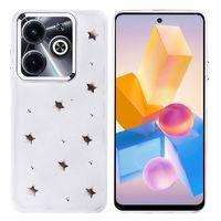 İnfinix Hot 40i Kılıf Airbag Tasarımlı Simli Şeffaf Zore Kutup Kapak