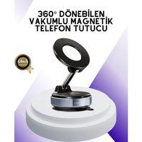 Manyetik Araç Telefon Tutucu 360 Derece Dönebilen Vakumlu Stand