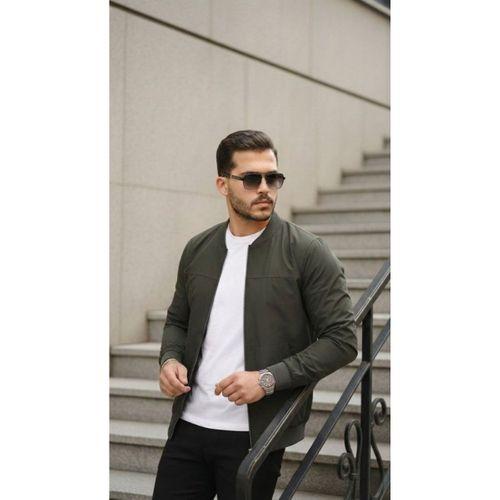 Erkek İçi Astarlı Su Geçirmez Bomber Mevsimlik Ceket - Siyah