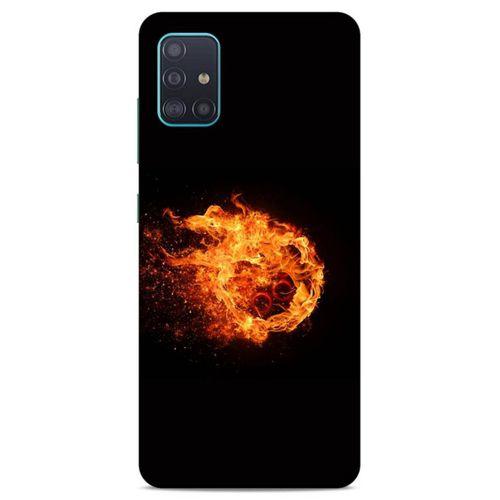 Lopard Samsung Galaxy A51 Uyumlu Kılıf FireX (29) Arka Koruma Kılıfı Ateş Topu
