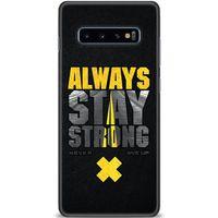Samsung Galaxy S10 Plus Kılıf HD Baskılı Kılıf - Stay Strong + Tam Ekran Koruyucu