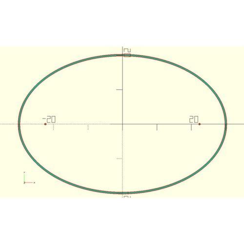 OpenSCAD için eliptik parabolik ve hiperbolik 2D yaylar (Bu ürün Sadece Plastik parçadır - Almadan Önce Soru Sorabilirsiniz)