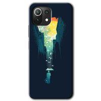 Xiaomi Mi 11 Lite HD Baskılı Kılıf + 9D Tam Ekran Koruyucu - City Bird Sky