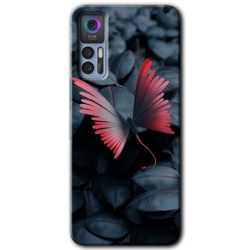TCL 30 Plus Kılıf HD Desen Baskılı Arka Kapak - Dark Butterfly