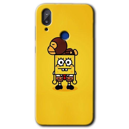 Vestel E5 Kılıf HD Desen Baskılı Arka Kapak - Sünger Bob + Kırılmaz Cam