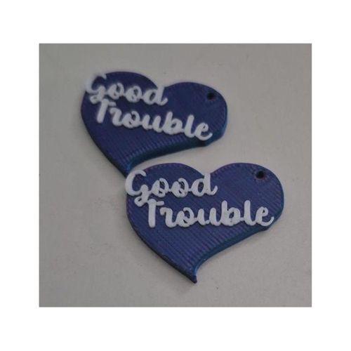 Good Trouble Küpe 3D Baskı (Bu ürün Sadece Plastik parçadır - Almadan Önce Soru Sorabilirsiniz)