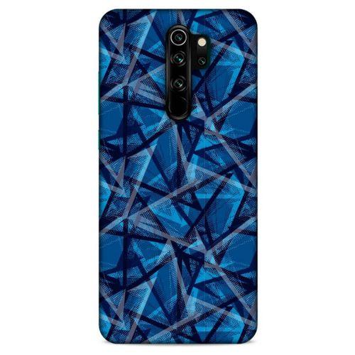 Xiaomi Redmi Note 8 Pro Uyumlu Kılıf Mavi Delisi (46) Core Armor Kılıf Geometrik