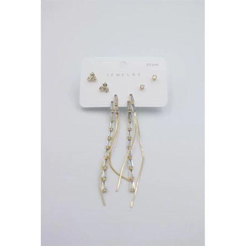 Çoklu Set Küpe - Altın