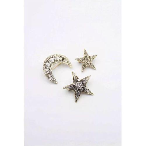 3'lü Ay Yıldız Broş - Altın