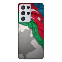 Samsung Galaxy S21 Ultra Uyumlu Kılıf Azarbaijan (9) Kılıf Kumaş Bayrak
