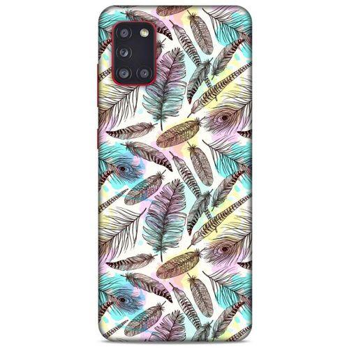 Samsung Galaxy A31 Kılıf Desenli Özel Seri Tüyler (2) Kabı