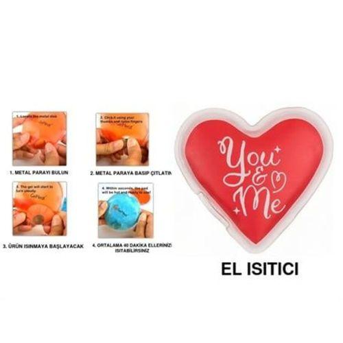 Kalpli Mesajlı Cep Sobası,El Isıtıcı,Sıcak Su Torbası Pvc 9Cm