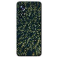 Xiaomi Mi 12 Kılıf HD Desen Baskılı Arka Kapak - Çam Ağacı Ormanı + Kırılmaz Cam