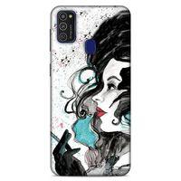 Lopard Samsung Galaxy M21 Uyumlu Kılıf Sürreal Yüzler ♀ (24) Darbe Emici Kılıf Desenli