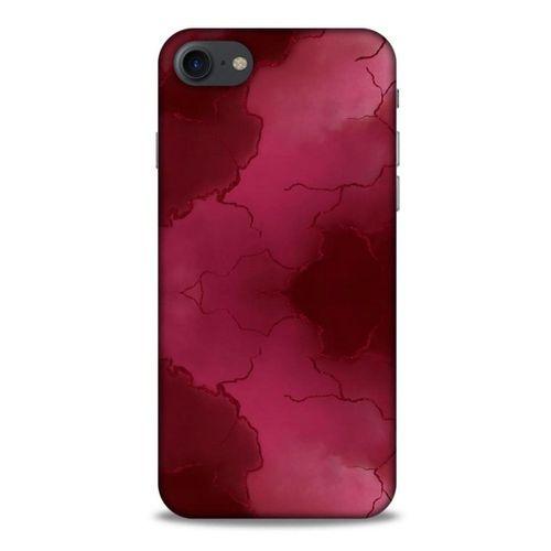 Mermer Desenli (7) Tema Telefon Kılıfı Bordo Apple Iphone 7 Kılıf