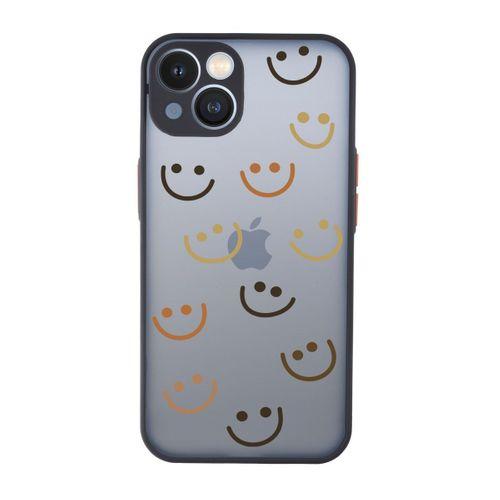 iPhone 13 Uyumlu Smile Desenli Kamera Korumalı Buzlu Şeffaf Lüx Telefon Kılıfı