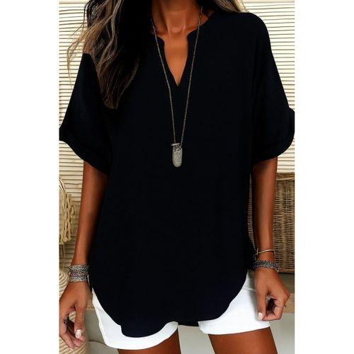 Kadın Kısa Kollu V Yakalı Aerobin Bluz