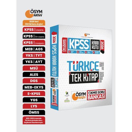 2026 KPSS Önlisans/Ortaöğretim Kara Kutu Türkçe TEK KİTAP ÖSYM Çıkmış Soru Bankası Konu Özetli Çözüm
