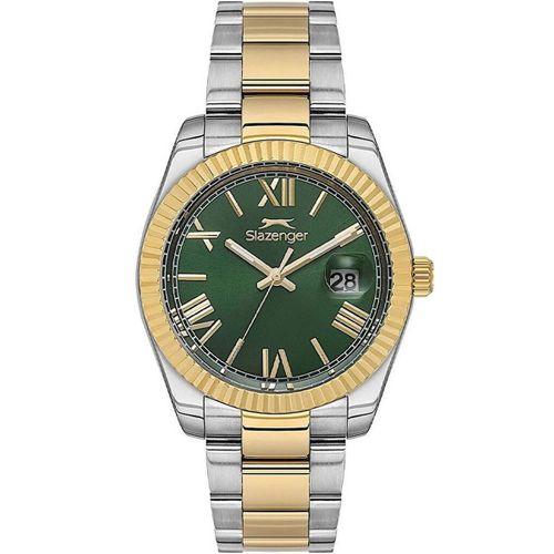 Slazenger SL.09.2508.1.02 Quartz Çelik Altın/Gri Yeşil Kadran 43 mm Erkek Kol Saati