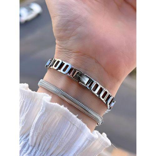 U.S.POLO ASSN Çelik Kordon 3 Atm Suya Dayanıklı Kadın Kol Saati+Bileklik Hediyeli USPA.2111.M01