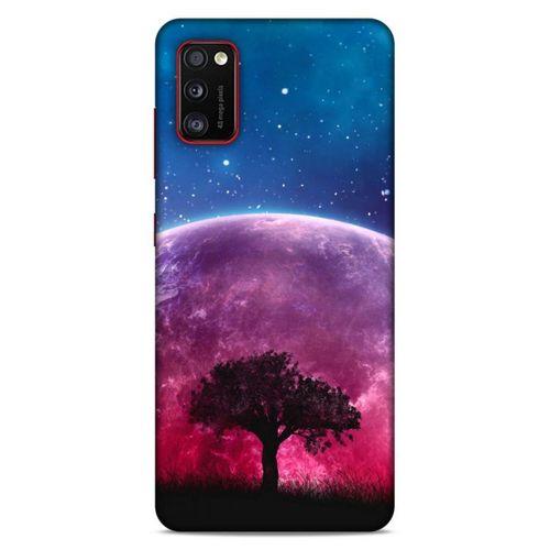 Lopard Samsung Galaxy A41 Uyumlu Kılıf Gece'S (39) Liquid Crystal Kılıf Pembe Ay
