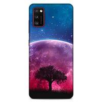 Lopard Samsung Galaxy A41 Uyumlu Kılıf Gece'S (39) Liquid Crystal Kılıf Pembe Ay