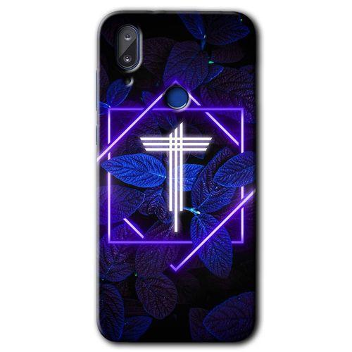 Potkal Hediye Fabrikası Vestel E5 Kılıf HD Desen Baskılı Arka Kapak - Dark Neon Yaprak T Harfi