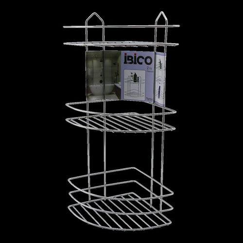 3 Katlı Üçgen Krom Metal Banyo Köşeliği - Duşakabin Rafı