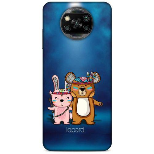 Xiaomi Redmi Poco X3 Kılıf FunnyMaX (2) Kabı Lacivert Beyaz