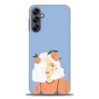 Samsung Galaxy A14 Kılıf HD Baskılı Kılıf - Beyaz Saçlı Kız + Tam Ekran Koruyucu