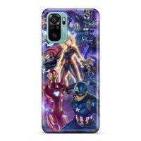 Xiaomi Redmi Note 10 5G Uyumlu Kılıf BMovie (37) Silicone Cover Kaptan Amerika