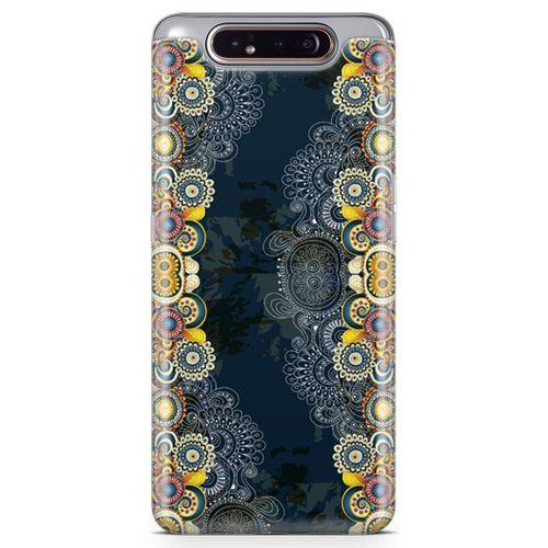 Samsung Galaxy A80 Kılıf Ayçiçkli Motifler Arka Kapak Koruma Desenli Full Koruyucu