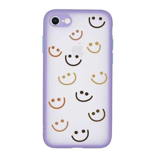 iPhone 8 Kamera Lens Korumalı Smile Desenli Lüx Telefon Kılıfı