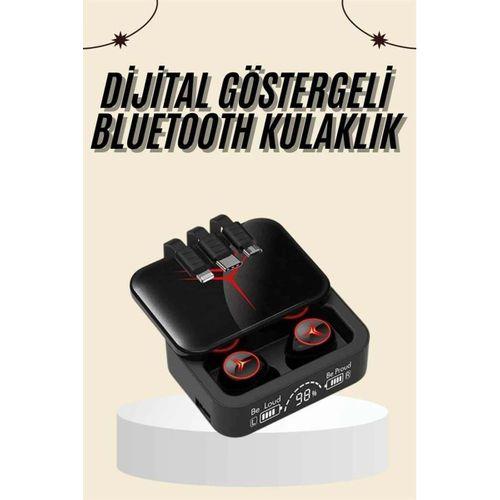 Kablosuz Şarj Göstergeli Powerbank Özellikli Bluetooth Kulaklık Çağrı Cevaplayabilen