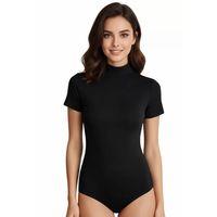 Berrak 2054 Likralı Balıkçı Yaka Yarım Kol Çıtçıtlı Body