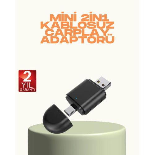 Kablosuz Carplay Ve Android Auto Adaptörü – Usb-a & Type-c Girişli Akıllı Dönüştürücü