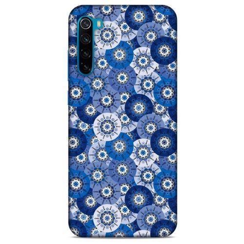 Xiaomi Redmi Note 8T Uyumlu Kılıf Mavi Delisi (37) Silicone Cover Daireler