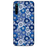 Xiaomi Redmi Note 8T Uyumlu Kılıf Mavi Delisi (37) Silicone Cover Daireler