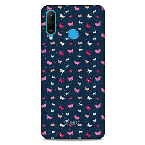 Huawei P30 Lite Kılıf Kelebek Etkisi (42) Rugged Armor Kılıf Mor Pembe