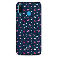 Huawei P30 Lite Kılıf Kelebek Etkisi (42) Rugged Armor Kılıf Mor Pembe