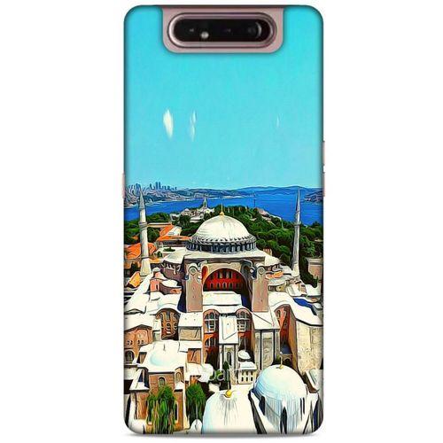 Samsung Galaxy A80 Kılıf Dünya Mimarisi (10) Full Koruma Kılıfı Ayasofya