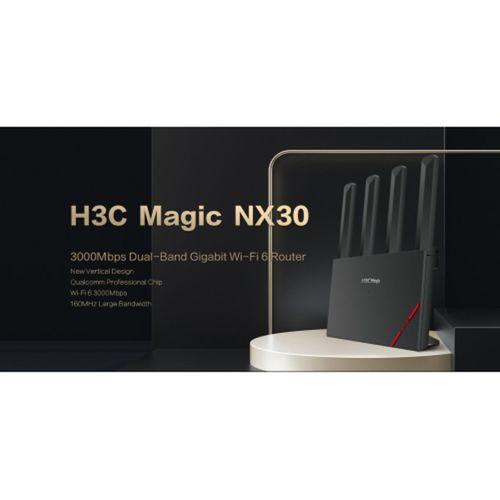 H3C Magic NX30, Dual Band, WiFi 6, 3000Mbps, 4Port GigaBit, 4ad Anten, Masaüstü, Router, Access Point