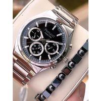 Ferrucci İç Fonksiyonları Aktif 30mt Suya Dayanıklı Çelik Kordon + Bİleklik Hediyeli Erkek Kol Saati VS.BLKT.0750